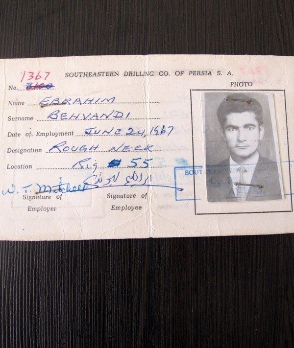 Ebrahim Behvandi's ID Documents