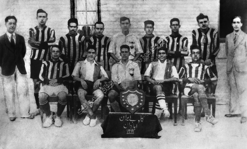 Football team of Iran club and employees of oil Abadan club (1935)